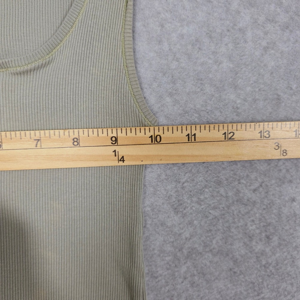 SKIMS Soft Lounge Tank Top Women S Sage Green Ribbed Scoop Neck Cropped Basic - Picture 6 of 7